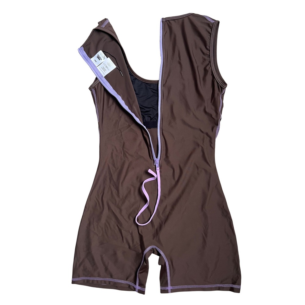 NEW Free People x Salt Gypsy Short Jane Surf Suit Brown Purple Shortsie Medium - Picture 4 of 7